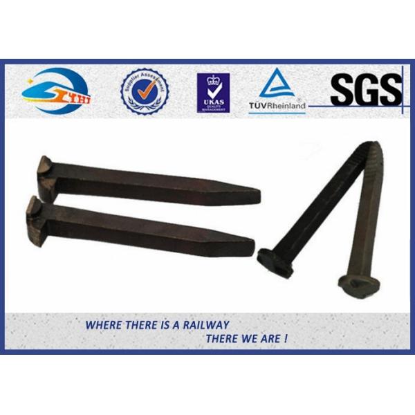 Low Carbon Steel Black Oxide Track Spike Fastening Wooden Sleeper Ss-EN10025