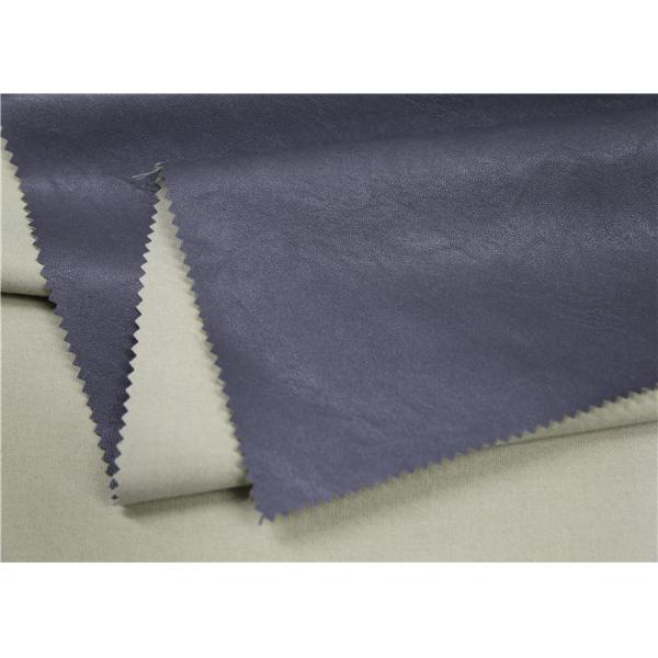 Custom Premium PU Leather , 0.55 Mm Grey Faux Leather Fabric High Elasticity