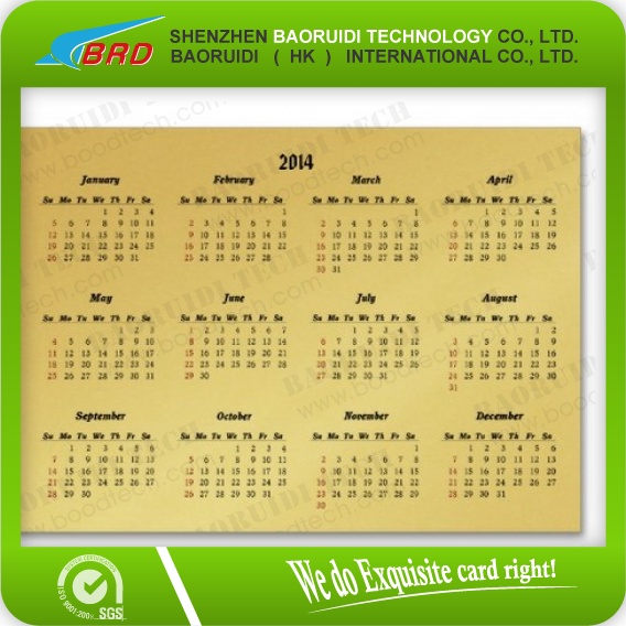 2013 Pocket Calendar Business Card|Calendar Cards