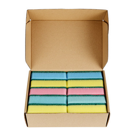 Rectangle Shape Kitchen Cleaning Sponge , Antibacterial Dish Washing Sponge