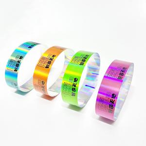 China Gold Glitter Party Wristbands Personalized Laser Printing Bracelet on sale