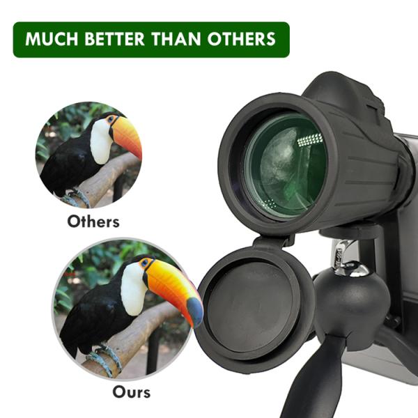 12x50 Birdwatching Monocular Large Lens HD Auto Focus Monocular Telescope