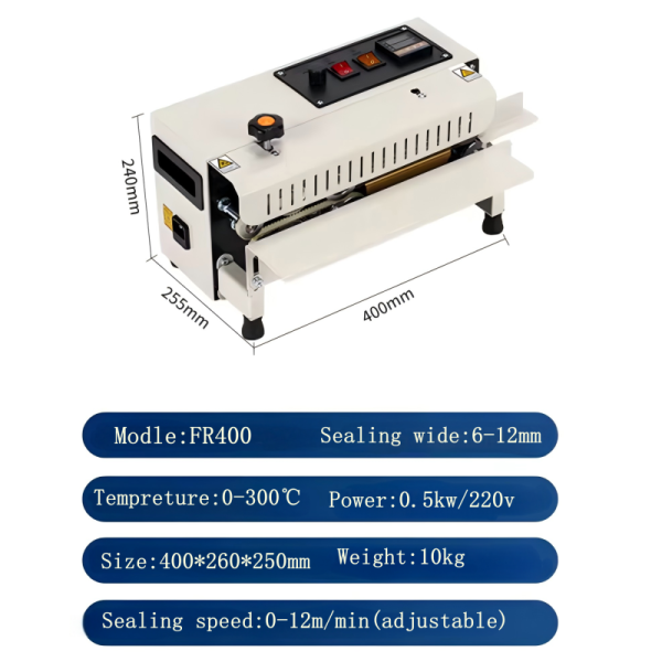 Fully Automatic Commercial Small Tea Sealing Machine Candy Snack Continuous Fr400 Packaging Machine