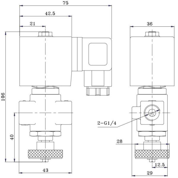 Manual Adjustable Flow Control Natural Gas Solenoid Valve 1/4'' 12V 24V DC