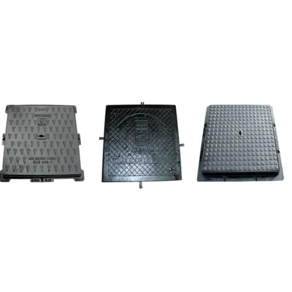 Decorative High Toughness Spray Paint Ductile Iron Manhole Cover Square Class E600 D400