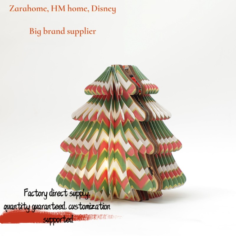 Folding Table tree Christmas Paper Lamp Atmosphere Lights Holiday Presents
