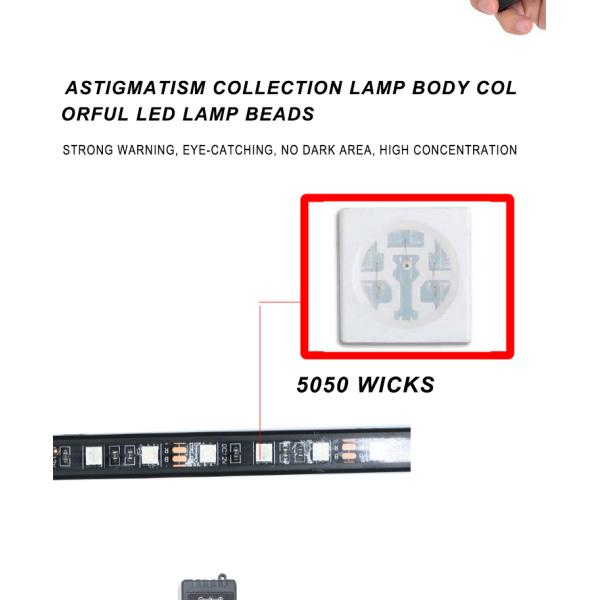 Colorful Voice Control Ambience Car Headlight Led Strip Decorative RF Rgb 5050