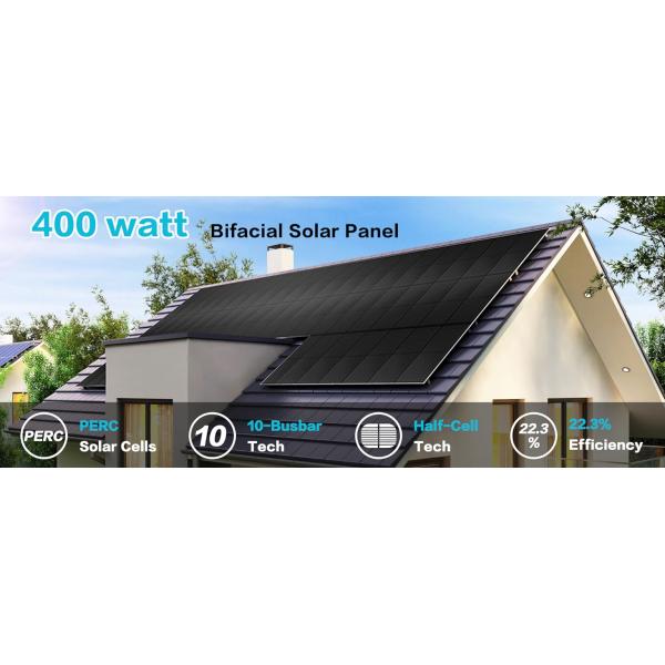 400W PV Monocrystalline Bifacial Solar Panels Kit 10BB