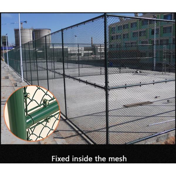 4mm Wire Diameter Chain Link Fencing Galvanised Black And Green Highway Use