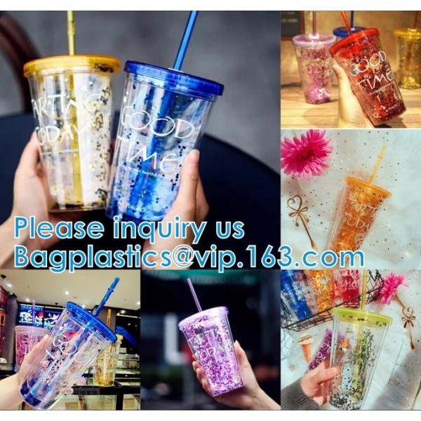 Sequin Double Layer Water Bottle Glitter Cup Heat Cold Insulation Party Home Wedding Thanksgiving Birthday