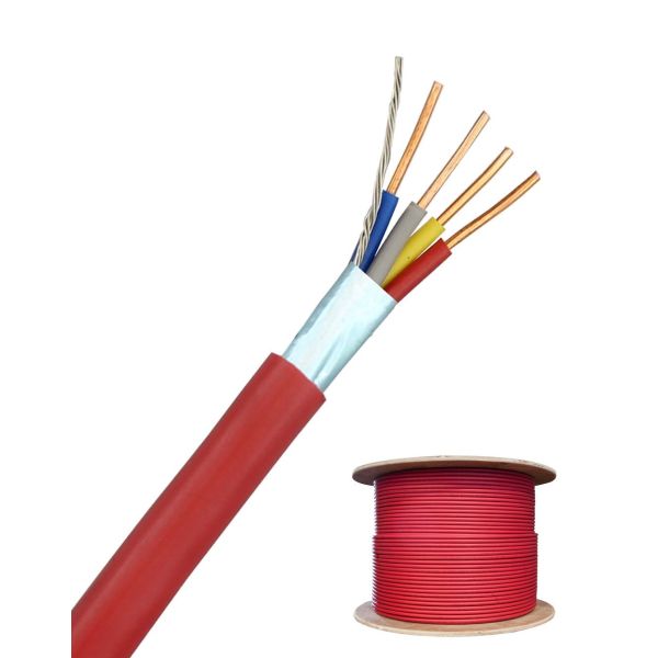 Shielded Fire Alarm Cable 2 Cores Copper Conductor 1.5mm 2.5mm Fire Resistance Cable