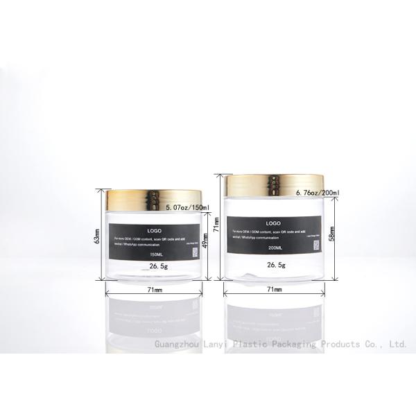 50ml 60ml 110ml Transparent Plastic Jars Cookie Candy Storage