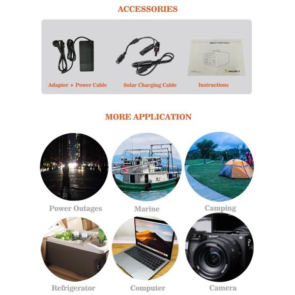 Emergency Solar 700W 600w Portable Power Station Docking Charging For Camping