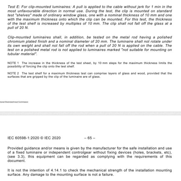 IEC 60598-1 Clause 4.14.1 Test E Spring Clamp Luminaires Test Device For Luminaires Test