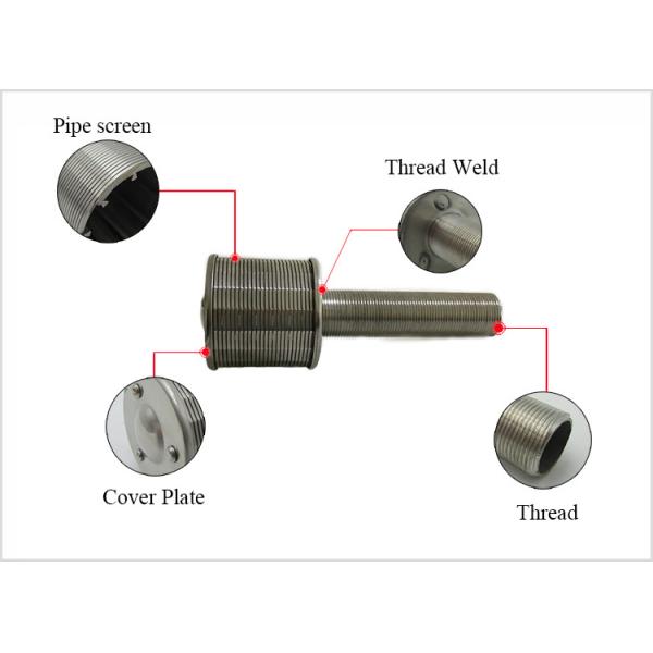 API Durable Sand Treatment Slot 0.25mm Wedge Screen Filter , Sand Filter Nozzle