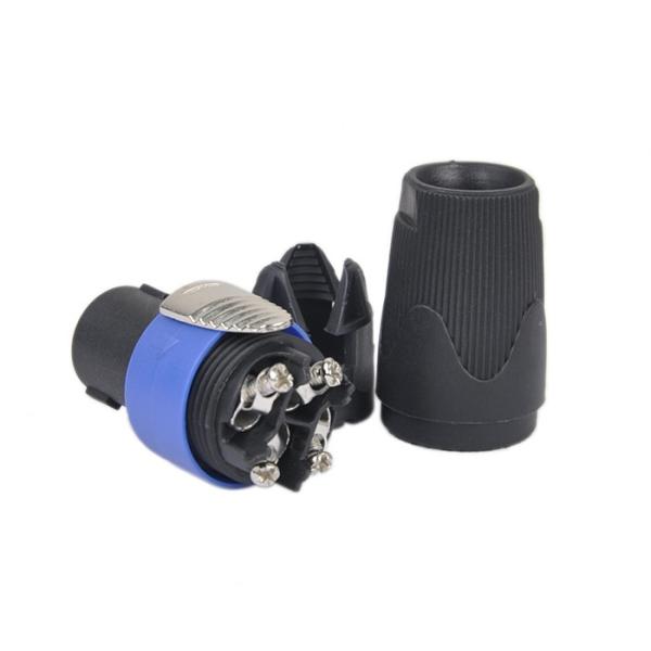 4 Pole Cable Male Inline Connector With Chuck Type Strain Relief Design DD4005