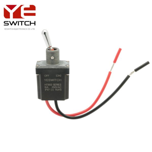 Waterproof (OFF)-ON Metal Toggle Switch Rubber Terminal For Aerial Work Platforms