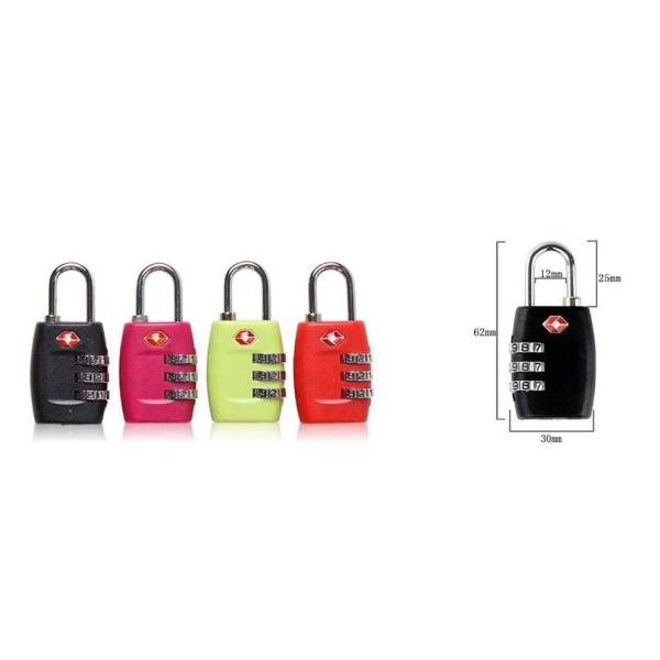 TSA digit lock & pad lock PC material TSA travel lock& Fashion Design Tsa Luggage Lock& Tsa Bag Number Lock