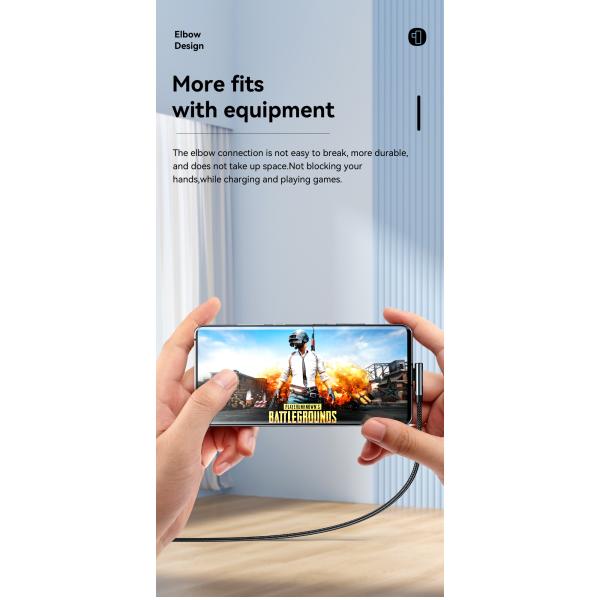 Aluminum Alloy C-C USB C To C Charging Cable 100W ES-X47 Series 1m 2m