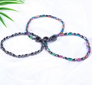 Buy cheap Gemstone Bead Slimming Magnetic Hematite Stone Ankle Bracelets With Five Star Symbol product