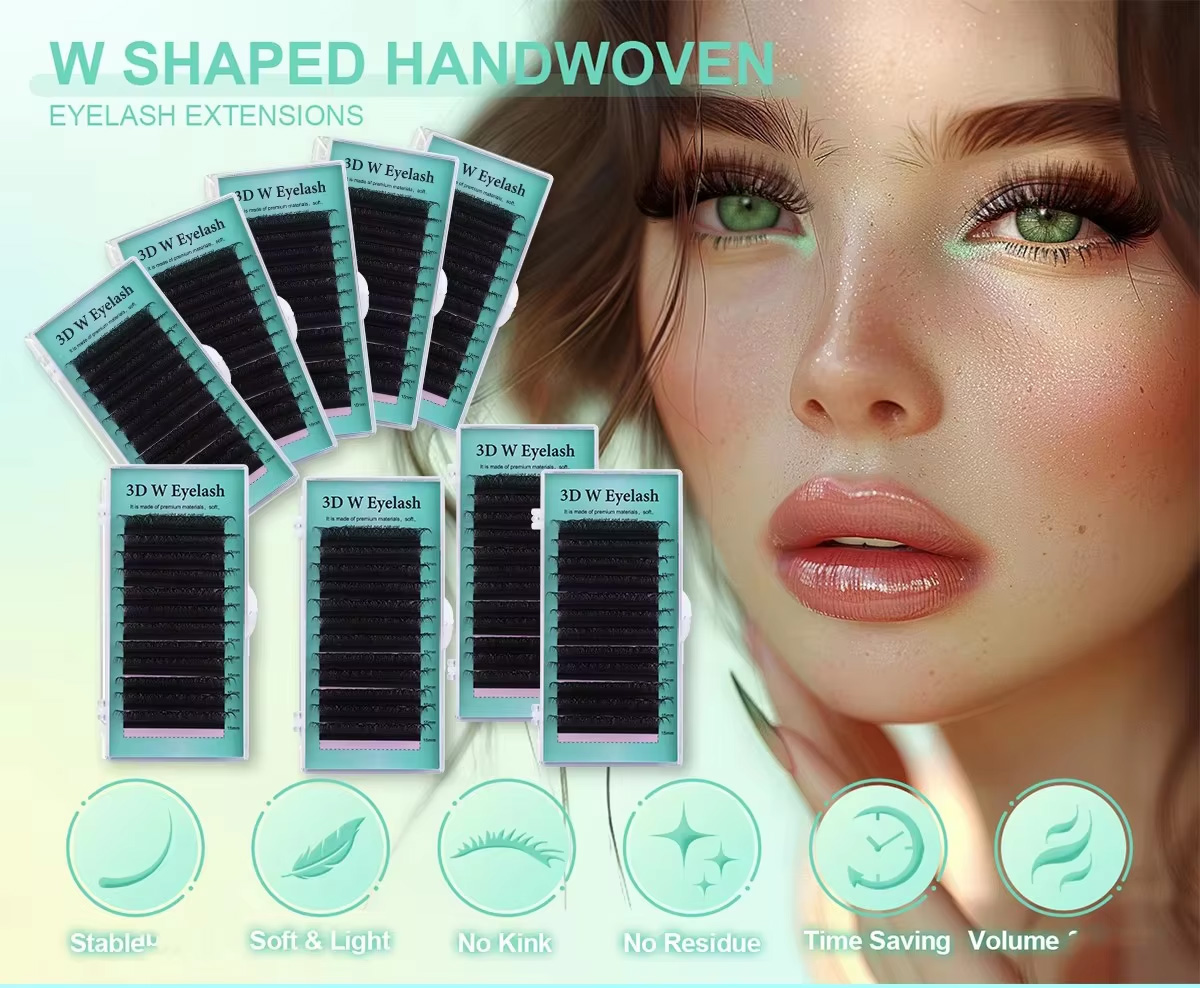 Shape Volume Eyelashes Extension Individual False Eyelashes W Lash 3d 5d 6d Clover Lashes Private Label