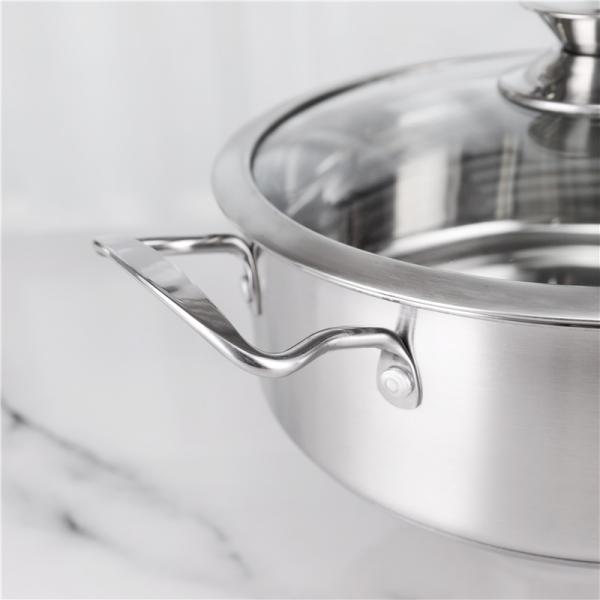 Hot Selling Korean 3pcs Non Stick Cookware Set Hot Pot Stainless Steel Soup Pot Cooking Pot Set