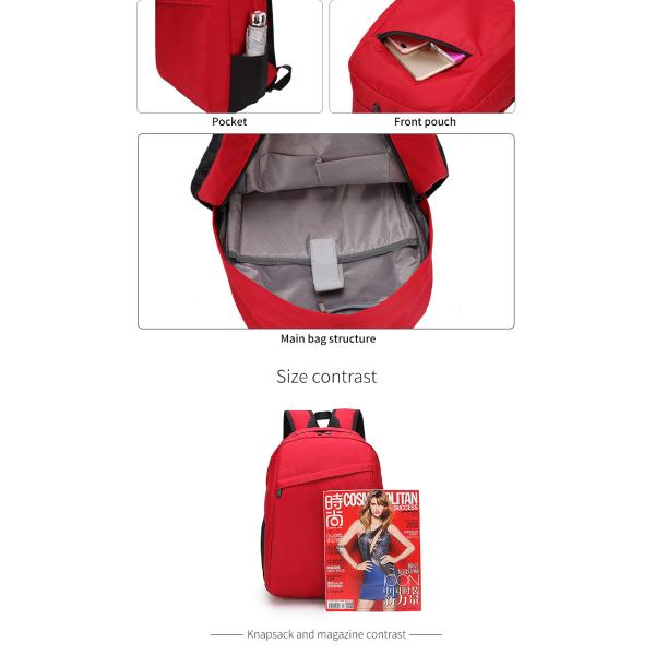Factory wholesale custom logo solid color leisure fashion school students waterproof backpack school bag For Girls Boy Teenagers