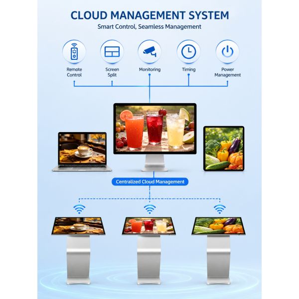 43" Horizontal Touch Screen Kiosk Landscape Interactive Digital Signage Android Windows Information Query Monitor OEM