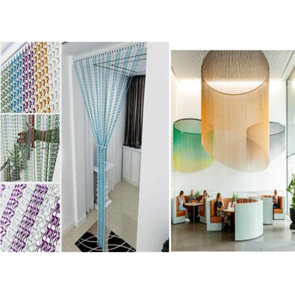 Copper 1.2m Decorative Wire Mesh Odm Aluminum Chain Curtain
