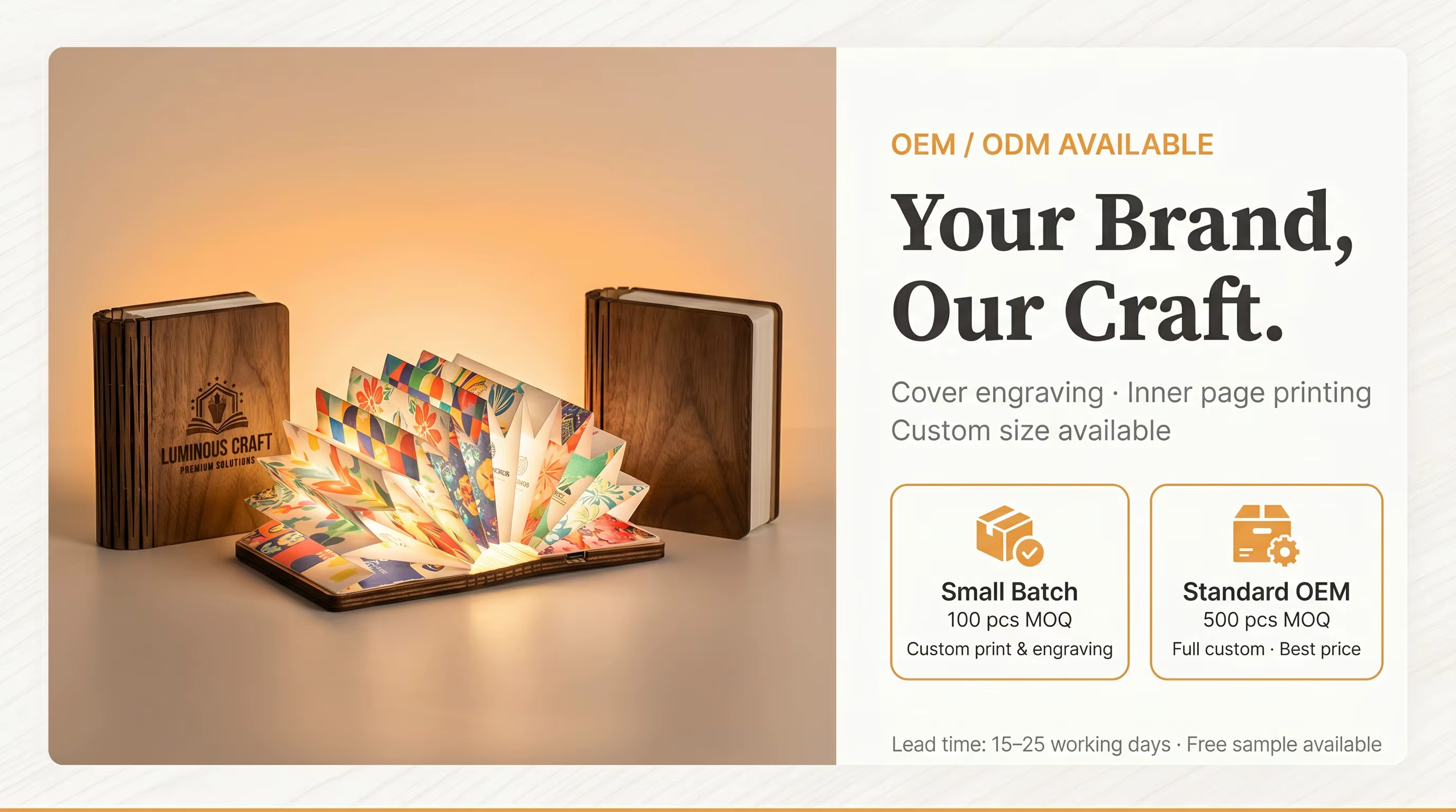 Custom LOGO Foldable Paper Lamp with Refrigerator Magnet LED Night Light Wholesale Promotional Novelty Light Supplier