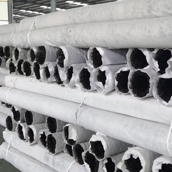Flexible Plastic Drainage Ditch Geotextile Wrapped Plastic Blind Ditch For Sports Field And Municipal Drainage