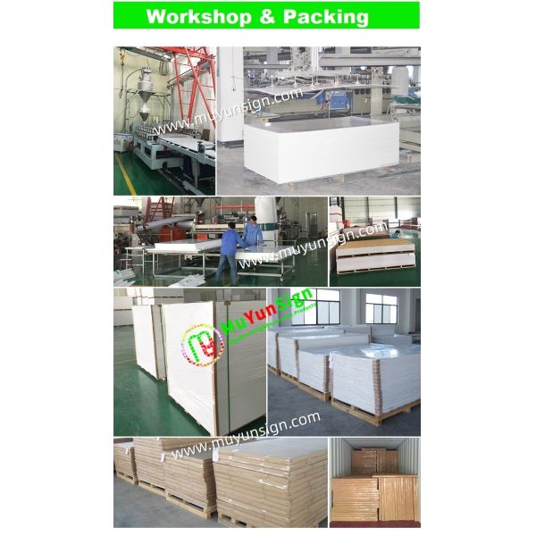 Decoration Closed Cell PVC Foam Board Multiple Thickness Color For Partition Wall