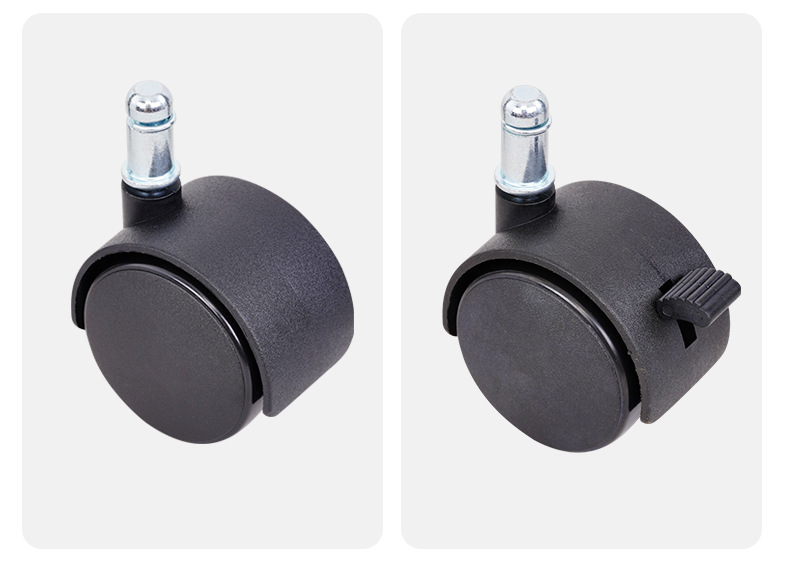 Modern 2.5 Inch Flat Snap Spring Casters Silent Universal Nylon Wheels for Dining Kitchen Furniture Appliances Direct Factory