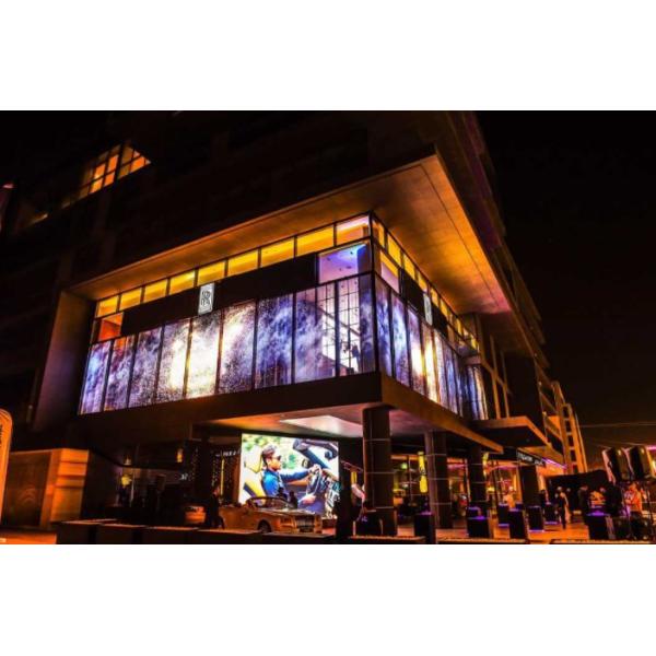 Longda 3840Hz Refresh Rate 5000cd/m2 Brightness 1R1G1B LED Composition Transparent Glass LED Screen for Rental or Fixed Installation