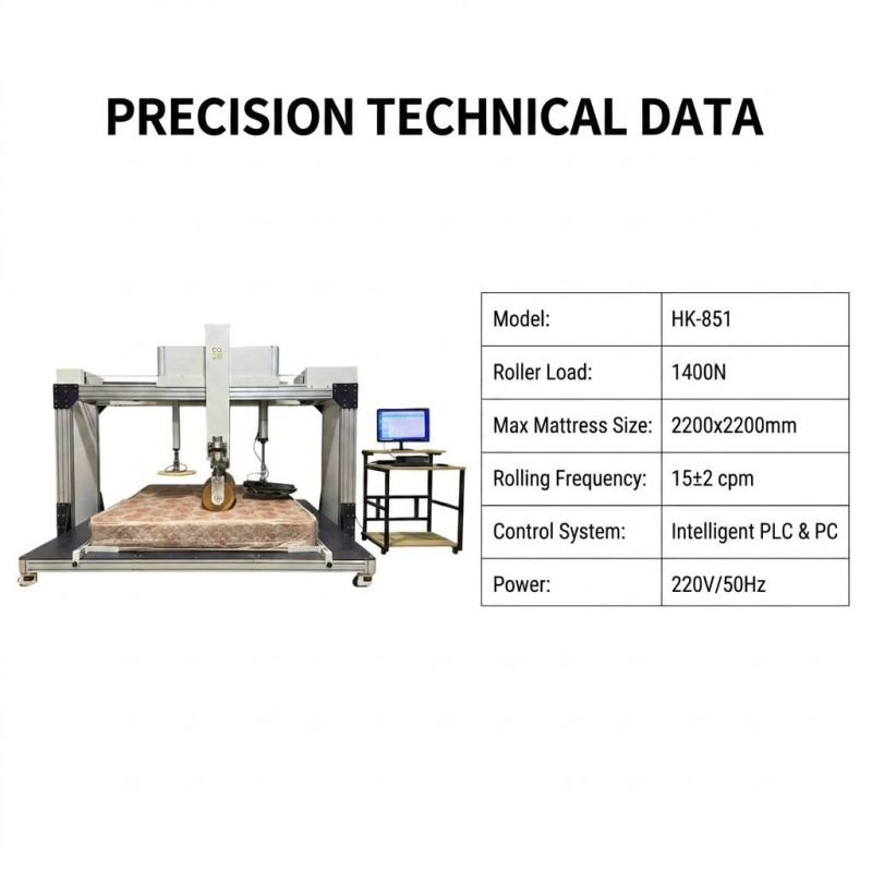 Factory Price Mattress Rolling Durability Testing Equipment Supporting EN 1957 ASTM F1566 Standard