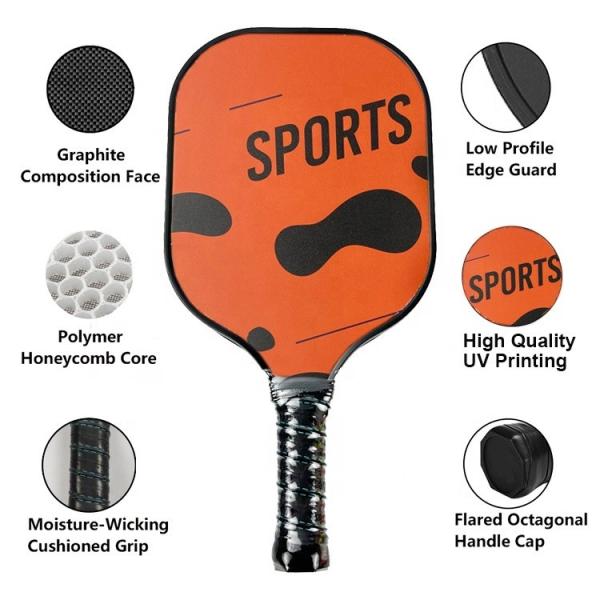 Custom Pickleball Central Paddles Fiberglass PP Honeycomb Pickleball Rackets