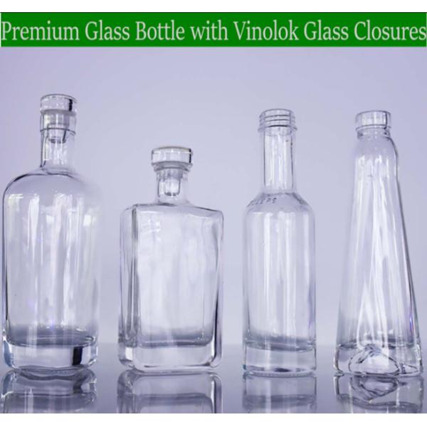 375ml Flint Cubic Glass Tequila Decanter Vinolok Closures