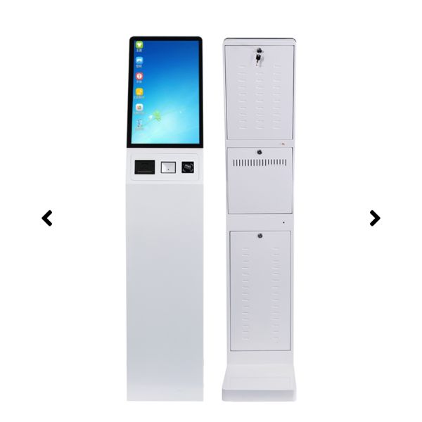 21.5 Inch Indoor capacitive totem Queue Ticket Kiosk with thermal printer For Queuing Management System