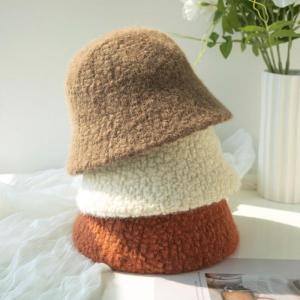 Buy cheap Plush Lamb Wool Hat Fisherman Hat Wool Bucket Hat woolen Cashmere Basin Hat For Women product