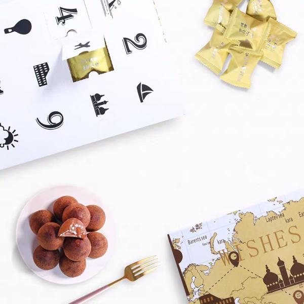 Custom Advent Calendar Small Truffle Boxes Luxury Chocolate Packaging Boxes For Christmas