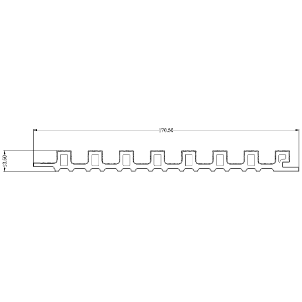 ASA Co Extruded Heavy Duty WPC Exterior Wall Cladding 171*14mm
