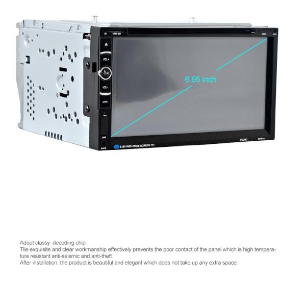 Double 2 DIN 7 inch Touch Screen FM AM TV USB Bluetooth Car Audio Radio Stereo Video MP5 DVD player