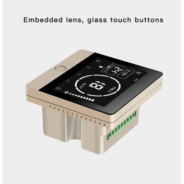 Smart Digital Ventilation Controller With Touch Key Control Real Time Air Quality Monitoring