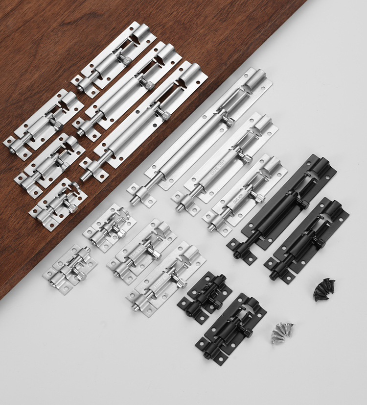 Stainless Steel Small Square Thickened Fully Threaded Phillips Drive Door Latch Lock Wooden Door Window Furniture Bolts