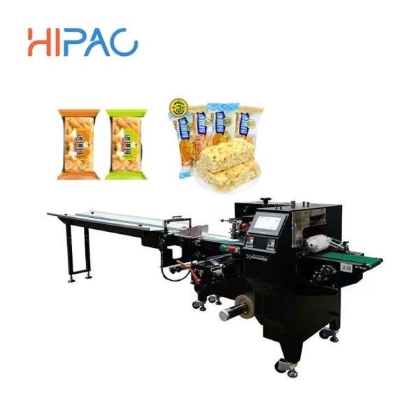 SZ-350 3-Servo Horizontal Flow Wrap Packing Machine with High-Accuracy and 30-120bags/min Speed for Snacks and Bread