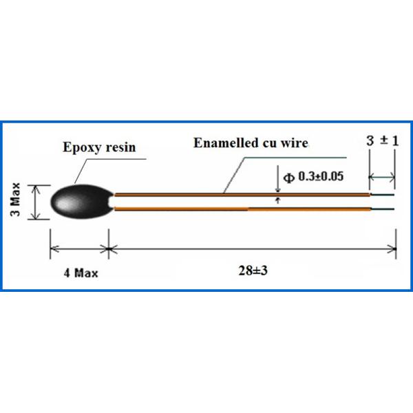 Temperature Measurement Radial NTC Thermistor 5K 3470 For Electronic Thermometer