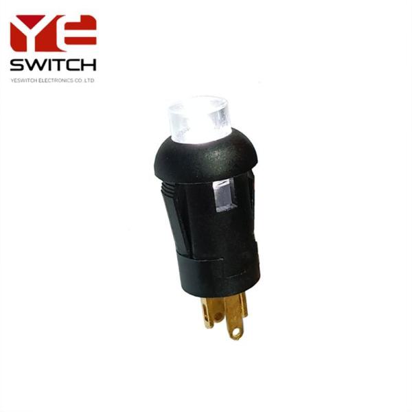 8mm Green Illuminated Push Button Round Spst Momentary Switch 500VAC