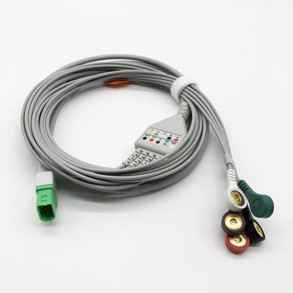 12 Pin Connector ECG Cable AHA Compatible For Mindray Datascope Passport V V12 V21