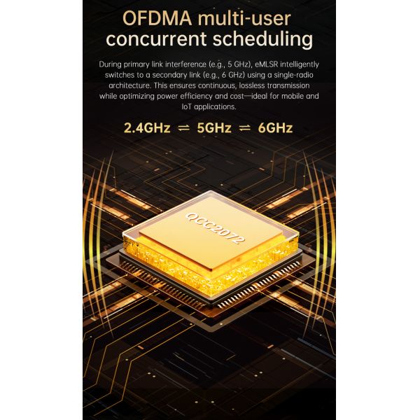 QOGRISYS Qcalcomm Chip QCC2072 Wireless Module Pcie WIFI7 Moudle 5.8Gbps WIFI Modules