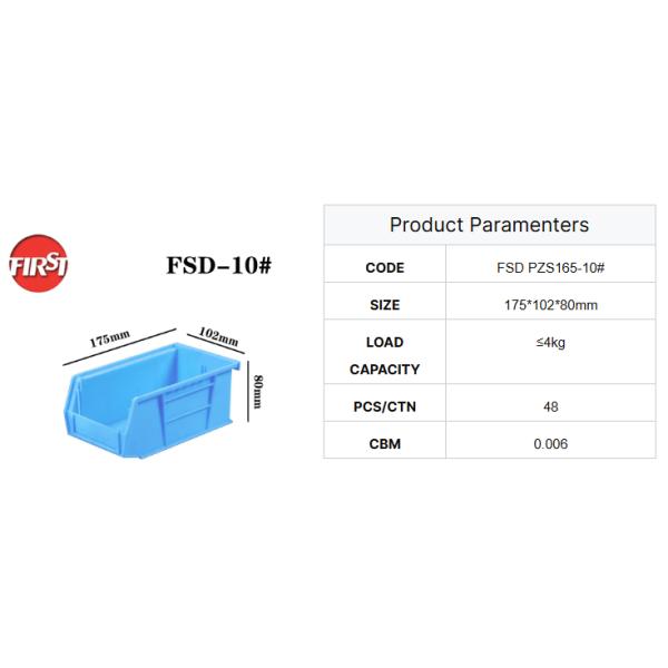Plastic Shelf Bins Storage Boxes Warehouse Picking Containers Stack And Hang Bins